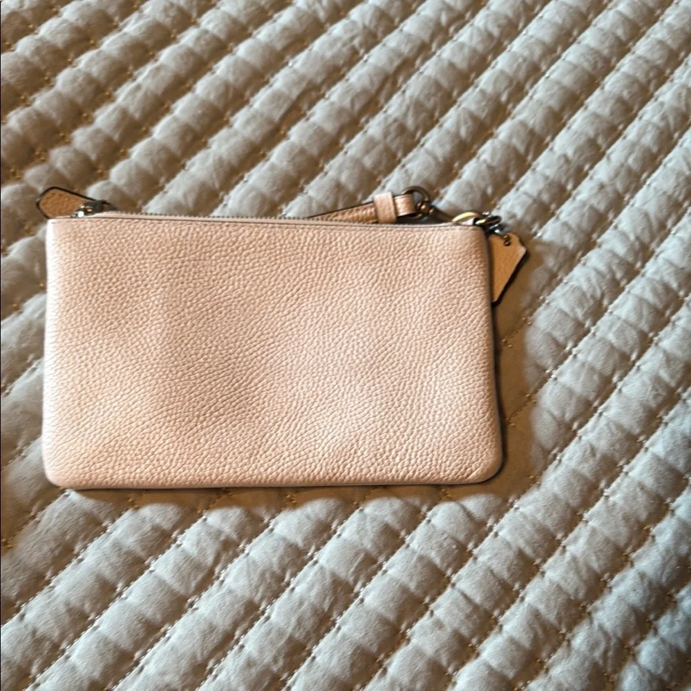 Coach Cream Pebbled Leather Clutch - Picture 3 of 3
